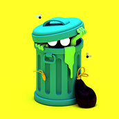 TRASH. Een project van 3D,  Art direction, Ontwerp van personages y Traditionele illustratie van Antonio Hitos - 07.02.2018