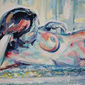 Desnudo. Fine Arts, and Painting project by Elisa Soro Sansó - 02.13.2018