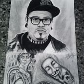 dibujo de tatuador yomico moreno. Un progetto di Pittura di luis Marquez - 22.01.2017