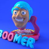 Boomer Gum. Un proyecto de 3D, Animación, Diseño, Diseño gráfico y Publicidad de Marc Bupe - 21.03.2018