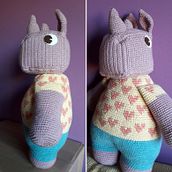 Rinoceronte de ganchillo. Projekt z dziedziny Craft, Projektowanie zabawek i Projektowanie postaci użytkownika María José Armero Tomás - 26.02.2018