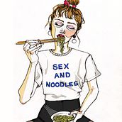 Sex & Noodles. Fine Arts, Design, Graphic Design, and Traditional illustration project by elena macías - 12.02.2017