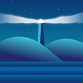 Lighthouse. Vector Illustration, Motion Graphics, and Animation project by Nico Medina - 02.12.2018