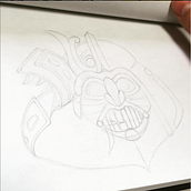 Samurai. Design, Traditional illustration, and Vector Illustration project by Adalberto Landín - 03.05.2018