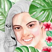 Proyectos del curso: Retrato ilustrado . Projekt z dziedziny  Malarstwo użytkownika ana_dg14 - 22.03.2018