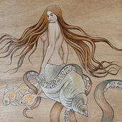Mermaid II . % Leyre Núñez tarafından hazırlanan Güzel sanatlar projesi - 03.09.2018