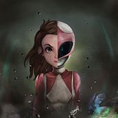Pintura digital pink ranger. Projekt z dziedziny Projektowanie postaci, Projektowanie graficzne, Trad, c i jna ilustracja użytkownika Minsy Gloria - 10.03.2018
