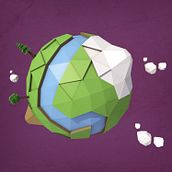 Low Poly World. 3D, and Art Direction project by Elena Moreno Greciano - 03.11.2018