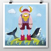 Viking. Fine Arts, Comic, Design, Character Design, Graphic Design, Photograph, Traditional illustration, and Vector Illustration project by Rafa Garcia - 03.13.2018