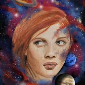 la belleza de los astros: Retrato ilustrado en acuarela. Fine Arts project by victor Rodriguez Medina - 12.16.2018
