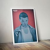 Diseño de póster sobre la serie Stranger Things. Un progetto di Design, Graphic design, Illustrazione tradizionale e Illustrazione vettoriale di Javi Rodríguez - 15.03.2018