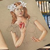 Mi Proyecto del curso: Ilustración con pastel y lápices de colores. Fine Arts, Drawing, Artistic Drawing, Realistic Drawing, Traditional illustration, and Painting project by Veronica Casas - 05.06.2020