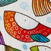 Peces de Colores. Traditional illustration project by Lissett B. Pedrero Aguilar - 11.20.2017