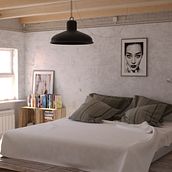 Dormitorio. Un proyecto de 3D, Arquitectura, Diseño de interiores, Diseño y creación de muebles					 de Ramón Guerra Marcos - 23.03.2018