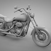Harley Davidson 3D Model Turntable Wireframe Ein Projekt aus dem Bereich 3D und 3-D-Modellierung von Alberto Lozano Cabedo - 24.03.2018