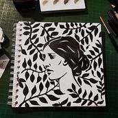Mi Proyecto del curso: Introducción a la ilustración con tinta china - Virginia Woolf.. Traditional illustration project by mathius wilder - 03.26.2018
