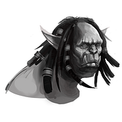 Concept art  Ork head values study Nuevo proyecto. Un proyecto de Bellas Artes e Ilustración tradicional de pablodeiver - 26.03.2018
