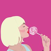 Dulces como el candy. Een project van  Urban art,  Beeldende kunst, Collage, Stripboek,  Ontwerp, Ontwerp van personages, Grafisch ontwerp, Traditionele illustratie y Vectorillustratie van Neus Cuadrado Garcia - 27.03.2018