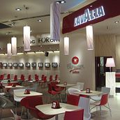 Lavazza, coffee shops. Architecture, Interior Architecture, Br, ing, Identit, Interior Design, Furniture Design, and Making project by AMA design studio - 03.27.2018
