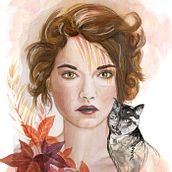 Mi Proyecto del curso: Retrato ilustrado en acuarela Ein Projekt aus dem Bereich Traditionelle Illustration von opomi - 01.04.2018