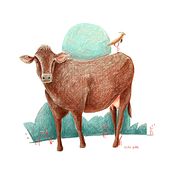 Una vaca es una vaca, proyecto con lápices. Traditional illustration project by Cecilia Gabbi - 04.02.2018