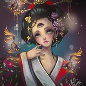 GEISHA. Traditional illustration project by Joyce Kiapen - 04.08.2018