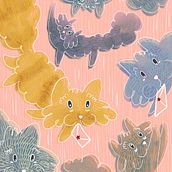 Me marcho con los gatos. Traditional illustration project by jess_ledesma - 04.10.2018