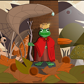 Rana, Rey del Otoño: mi proyecto en «Ilustración para no ilustradores». Un progetto di Illustrazione vettoriale di Pablo Flores - 16.04.2018