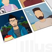 Ilustración avatares equipo. Un progetto di Graphic design e Illustrazione tradizionale di Raquel Sacristán Risueño - 22.04.2018