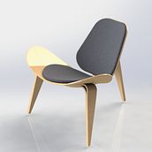 Modelado SolidWorks de shell chair. Furniture Design, Making, Industrial Design, and 3D Modeling project by Tamara Diaz - 04.27.2018