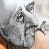 "El gigante egoísta" Mi Proyecto del curso: Introducción a la psicología del color: la narrativa cromática. Projekt z dziedziny  R, sunek, R, sunek ołówkiem, Trad, c i jna ilustracja użytkownika Raquel Labrador - 07.06.2018