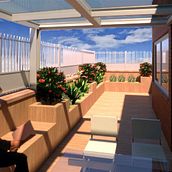 Diseño de Terraza Alcobendas.. 3D, Arquitetura, Arquitetura de interiores, Design de interiores, Infografia, Modelagem 3D, e Paisagismo projeto de Belén Hernando Rodriguez - 04.10.2017