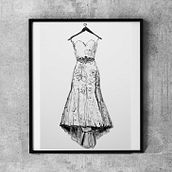 Ilustración del vestido de novia *aniversario de boda*  acuarelas. Projekt z dziedziny  R, sunek, Trad, c, jna ilustracja i Malowanie akwarelą użytkownika ralu5625 - 30.04.2018