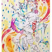 La amazona y el guerrero. Un proyecto de Br, ing e Identidad, Creatividad, Dibujo, Dibujo a lápiz e Ilustración tradicional de Agus Stanek - 01.05.2018