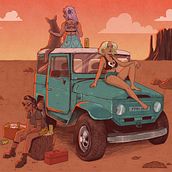 Road girls. Un proyecto de Diseño de personajes, Ilustración tradicional e Ilustración digital de Marta Fernández - 02.05.2018