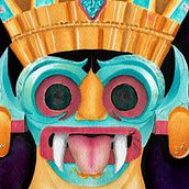 Tlaloc, ilustración tradicional con acuarela.. Een project van Traditionele illustratie van Aldo Alfredo Yañez Lagunas - 03.05.2018