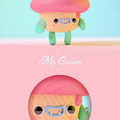 Mr Cream. 3D, and Digital Illustration project by Alana García Ortega - 05.08.2018