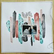 Layout Scrapbooking - Mix Media . Artes plásticas, Colagem, Pintura, e Pintura em aquarela projeto de Vanesa Juanes - 15.05.2018