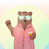 El Oso Paco de viernes!. Digital Illustration, and Painting project by Marta Camacho - 05.18.2018