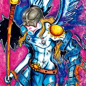 Angemon Digimon. Drawing, and Traditional illustration project by Enrique Borges - 06.20.2016