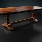 Mesa Victoriana para Unreal Engine 4 (UE4). Un projet de 3D, Architecture, Design, Fabrication de mobilier, Design industriel, Modélisation 3D , et Conception de jeux  de Luis Echenique - 25.05.2018