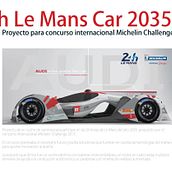 Coche de carreras para las 24 horas de Le Mans año 2035. Concurso Michelin Challenge 2017.. Projekt z dziedziny Projektowanie motor, zac, jne, Projektowanie produktowe, Wzornictwo przem, słowe i  Modelowanie 3D użytkownika David Fernández - 26.05.2016