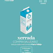 Cartel Charla Compra Saludable. Un proyecto de Diseño de carteles y Diseño gráfico de Jessica Tarrío - 09.10.2017