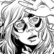 Miss Marvel Kamala Khan. Fine Arts, Comic, Character Design, Traditional illustration, and Digital Illustration project by David Cabeza Ruiz - 05.30.2018