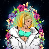 Rap Queen. Traditional illustration, Digital Illustration, and Vector Illustration project by Elizabeth_Godoy - 06.01.2018