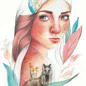 Mi Proyecto del curso: Retrato ilustrado en acuarela. Lighting Design, and Traditional illustration project by Zaira Valdes - 06.01.2018
