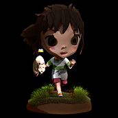 Chibi Chihiro & Co.. Modelagem 3D projeto de Julia Pardo Lecumberri - 05.04.2018