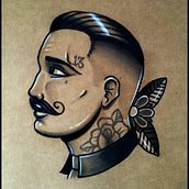 Estudio de tatuajes y diseño grafico. Projekt z dziedziny  Kaligrafia, Trad, c, jna ilustracja i Retuszowanie fotografii użytkownika luis bucio - 07.06.2018