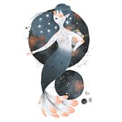 La Lune. Ilustração tradicional projeto de Ana Escapicua - 07.06.2018