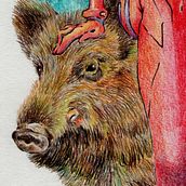 Lápices de colores. Collage, and Traditional illustration project by ananda culebras - 02.17.2016